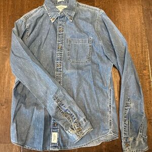 Abercrombie & Fitch Blue Casual Button Down Shirt